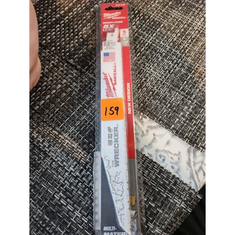 Milwaukee Sawzall Wrecker Bi-Metal Blade, 5-Pk, 9in., 7/11 TPI Model# 48-00-5706